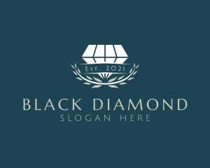 Laurel Wreath Diamond  logo design