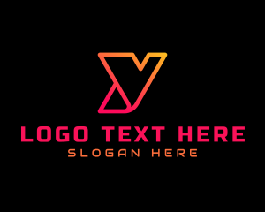 Cyberspace - Gradient Tech Letter Y logo design