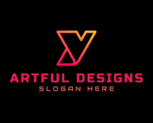 Gradient Tech Letter Y  logo design