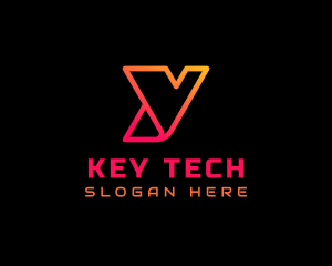 Gradient Tech Letter Y  logo design