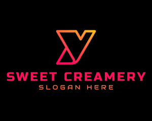 Gradient Tech Letter Y  logo design