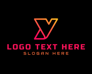 Gradient Tech Letter Y  Logo