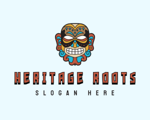 Heritage Tribal Mask logo design