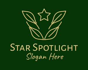 Gold Leaf Star  logo design