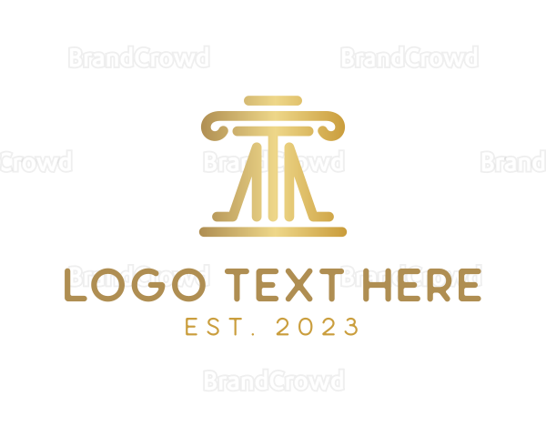 Elegant Pillar Letter T Logo