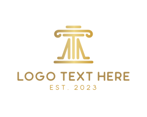 Elegant Pillar Letter T Logo