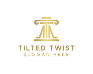 Elegant Pillar Letter T logo design