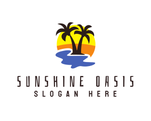 Summer - Summer Coconut Tree logo design
