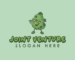 Joint - Marijuana Organic Cannabis logo design