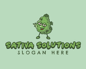 Sativa - Marijuana Organic Cannabis logo design