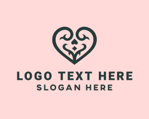 Sex Shop - Vine Heart Tattoo logo design