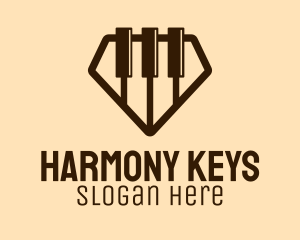 Piano - Diamond Piano Keys logo design