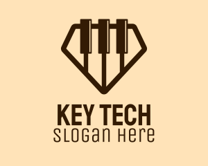 Diamond Piano Keys logo design