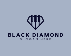 Diamond Piano Keys logo design