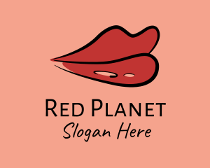 Red Lips Makeup logo design