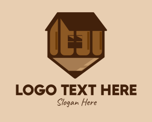 School Supplies - Brown Pencil House logo design