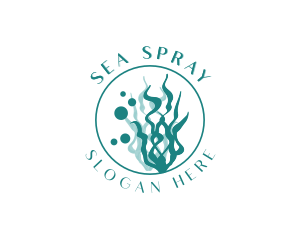 Underwater Seaweed Plant logo design