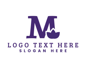 Violet - Violet M Flower logo design