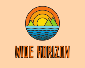 Multicolor Ocean Island  logo design