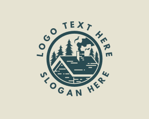 Roofing - Forest Cabin Repair logo design