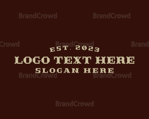 Rustic Western Style Logo