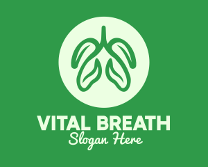 Lung - Green Eco Lungs logo design