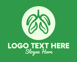 Breathing - Green Eco Lungs logo design