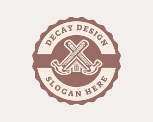 Home Repair Hammer logo design