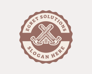 Home Repair Hammer logo design