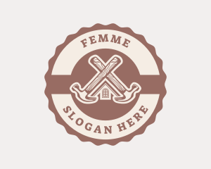 Home Repair Hammer logo design