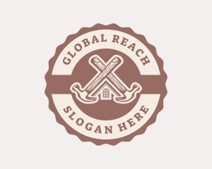 Home Repair Hammer logo design