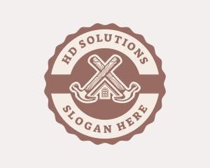 Home Repair Hammer logo design