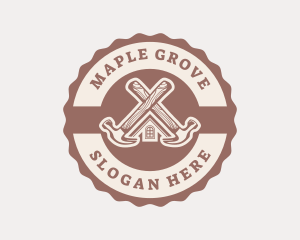 Home Repair Hammer logo design