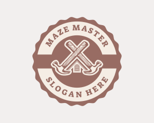 Home Repair Hammer logo design