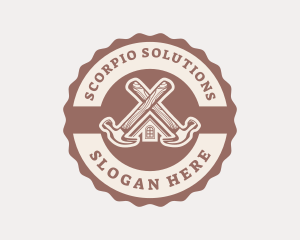 Home Repair Hammer logo design