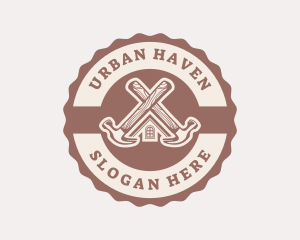 Home Repair Hammer logo design