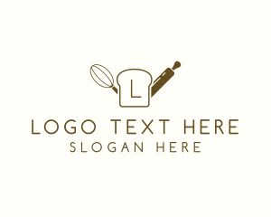 Minimalist - Slice Bread Baking Pastry logo design