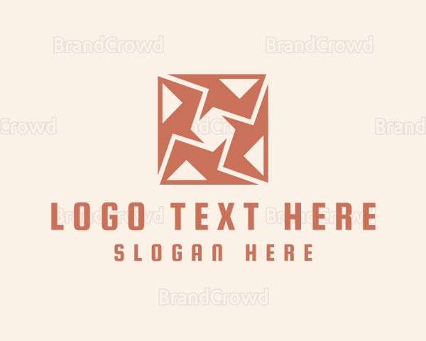 Abstract Tile Flooring Logo