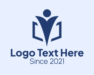 Learning Center - Tutorial Center Book logo design
