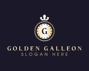 Golden Royal Shield logo design