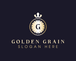 Golden Royal Shield logo design