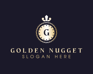 Golden Royal Shield logo design