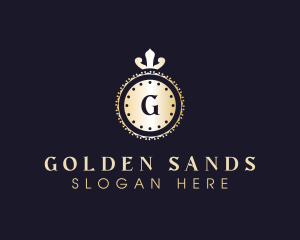 Golden Royal Shield logo design