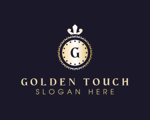 Golden Royal Shield logo design