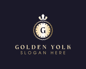 Golden Royal Shield logo design