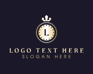 Letter - Golden Royal Shield logo design