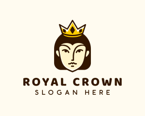 Coronation - Lady Princess Crown logo design