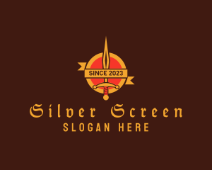 Clan - Medieval Dagger Shield Banner logo design