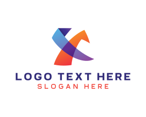 Publishing - Multimedia Marketing Letter X logo design