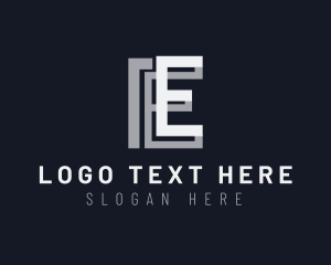 Steelwork - Construction Letter E logo design